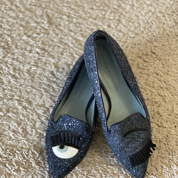 Chiarra Ferragni pointed tie slip ons - Picture 2 of 2